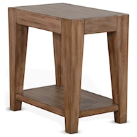 Chair Side Table with Shelf
