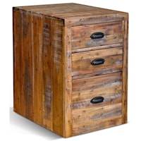 Rustic File Cabinet with 3 Drawers