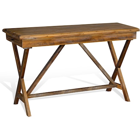 Rustic Writing Desk with 2 Pull-Out Trays