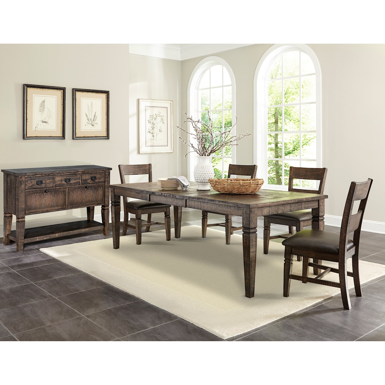 Sunny Designs Homestead Dining Table Set for Four