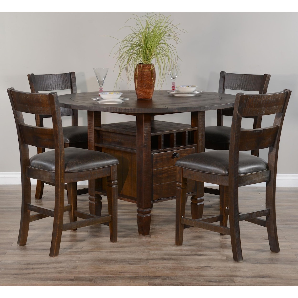 Sunny Designs Homestead 5-Piece Counter Table Set