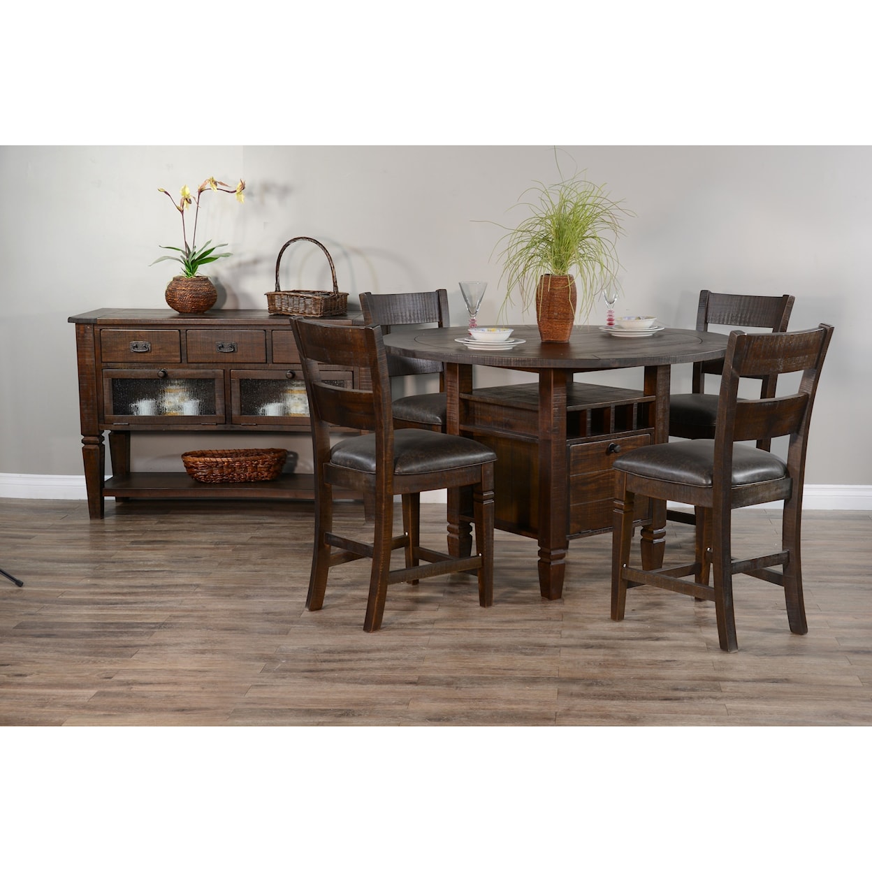 Sunny Designs Homestead 5-Piece Counter Table Set