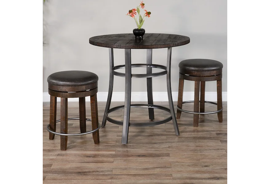 Homestead 3-Piece Counter Table Set by Sunny Designs at Sparks HomeStore