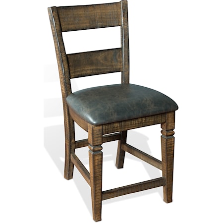 Ladderback Barstool with Cushion Seat