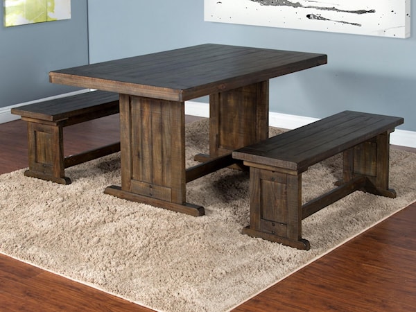 Table with 2 Benches