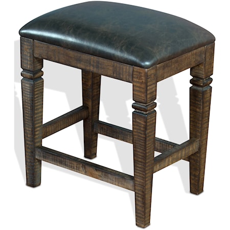 Backless Stool w/ Cushion Seat