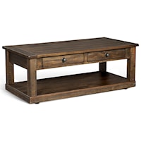 Rustic Coffee Table with Casters