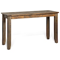 Rustic Sofa Table with Planked Top