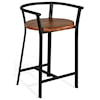 Sunny Designs Metro Flex 24"H Barstool, Wood Seat