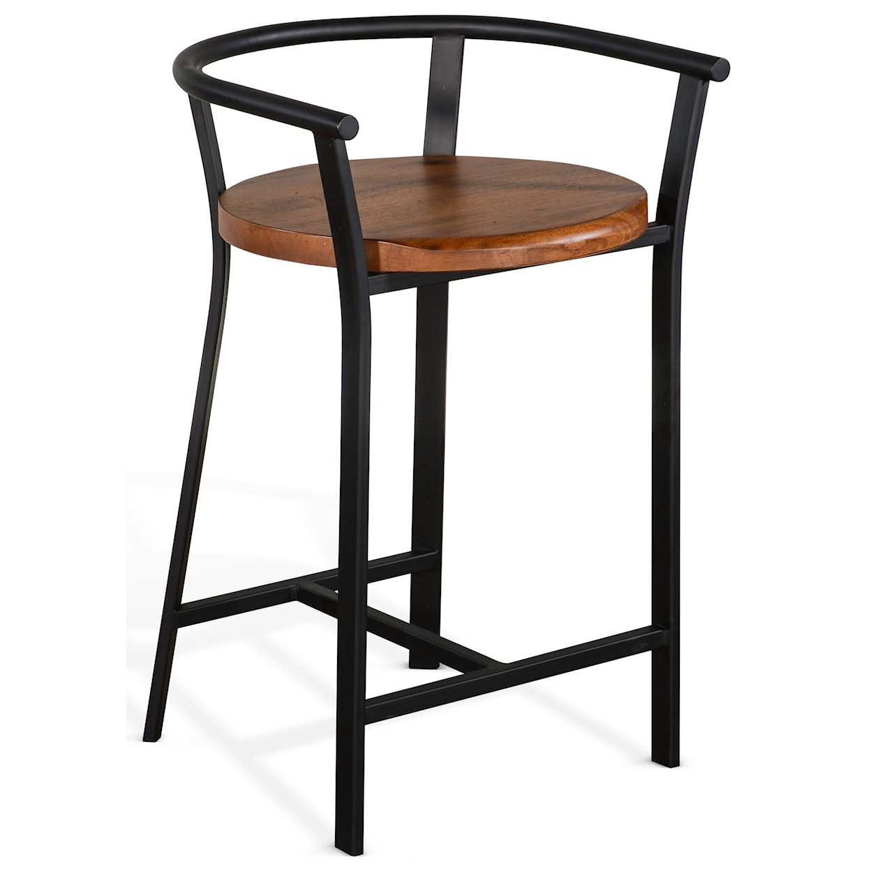 Sunny Designs Metro Flex 24"H Barstool, Wood Seat