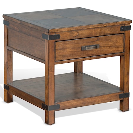 Casual End Table w/ Drawer