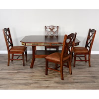 Rustic Dining Table Set for 4