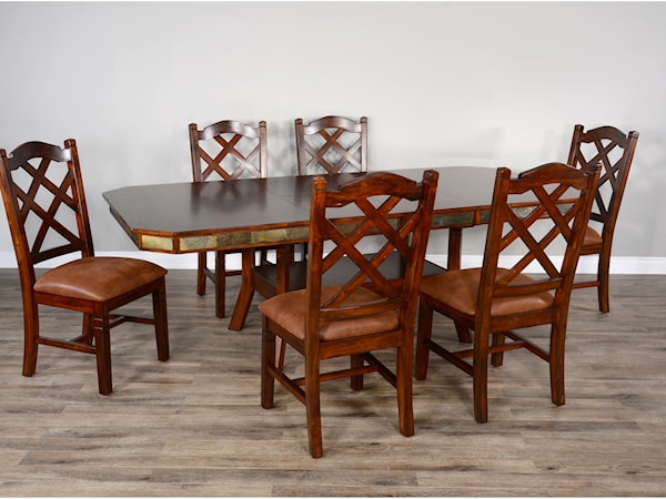 Dining Set with 6 Side Chairs