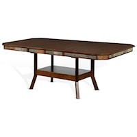 Adjustable Height Dining Table with 2 Butterfly Leaves