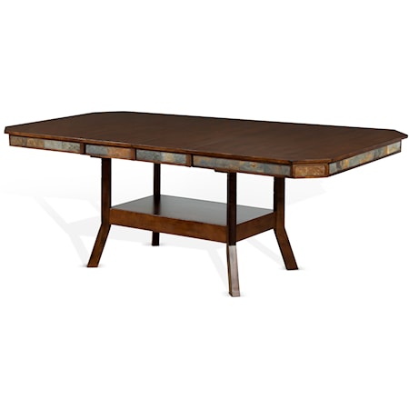 Adjustable Height Dining Table with 2 Butterfly Leaves