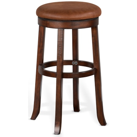 30"H Swivel Stool, Cushion Seat
