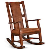 Wood Rocker with Upholstered Seat