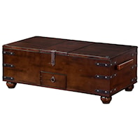 Traditional Trunk Coffee Table with Storage