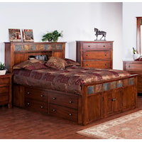 King Storage Bed w/ Slate