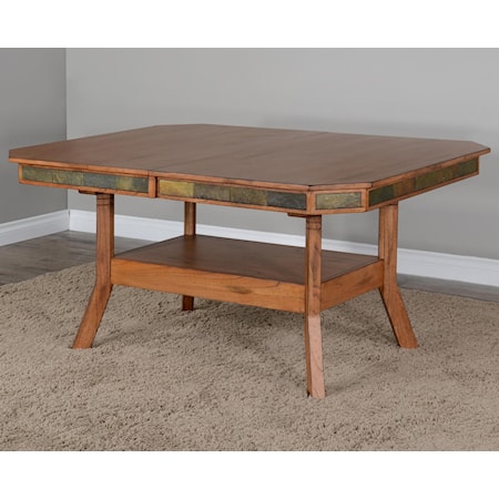 Dual Height Dining Table w/ 2 Leaves