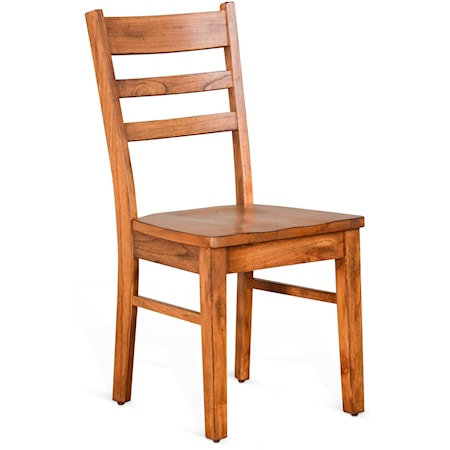 Ladderback Chair with Wood Seat