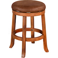 Counter Height Swivel Stool with Upholstered Seat