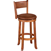 Bar Height Swivel Stool with Low Back