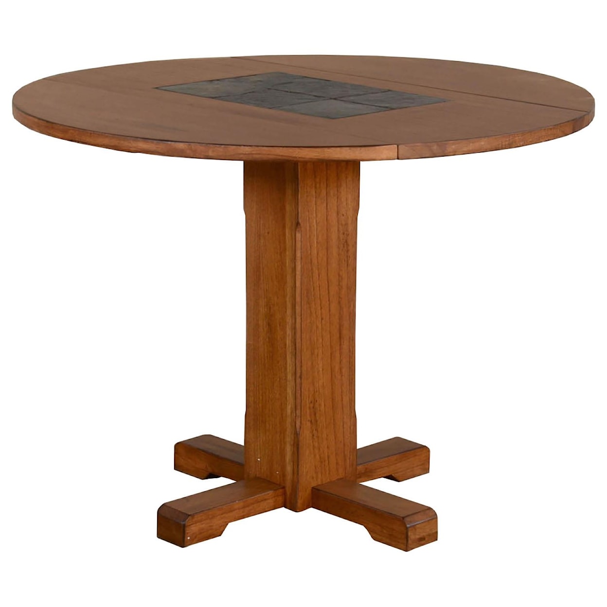 Sunny Designs   Drop Leaf Table with Slate Tiles