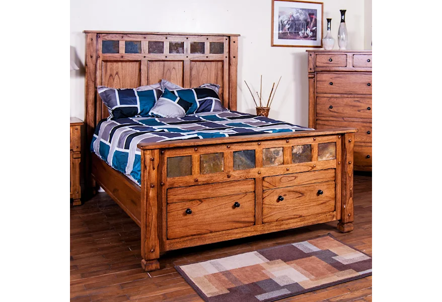 Morris Home Sadler Queen Storage Bed by Sunny Designs at Morris Home