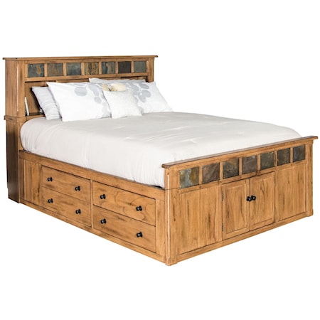 Sedona Queen Storage Bed w/Slate