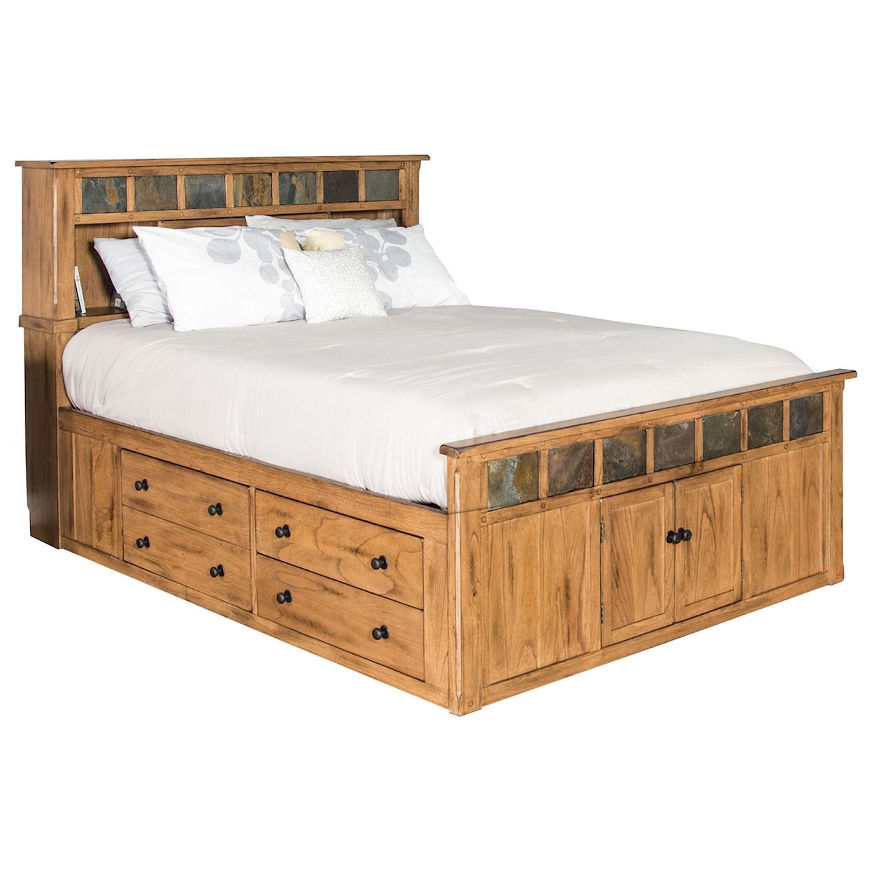 Sunny Designs    King Storage Bed w/ Slate