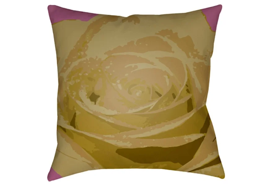 Abstract Floral Pillow by Surya at Goffena Furniture & Mattress Center