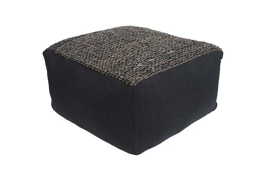 Aija Rectangle Pouf by Surya at Del Sol Furniture