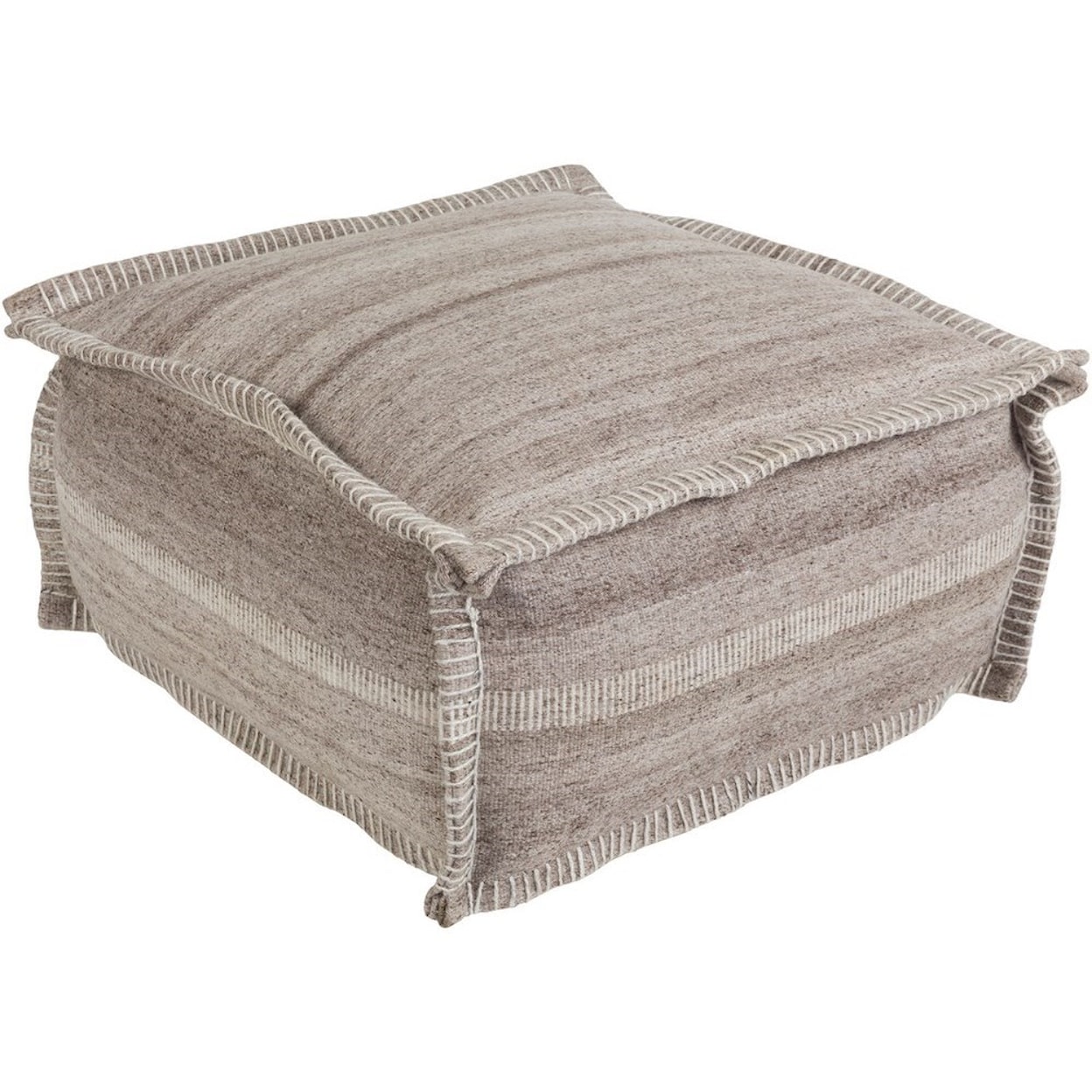 Surya Barnsley Square Pouf