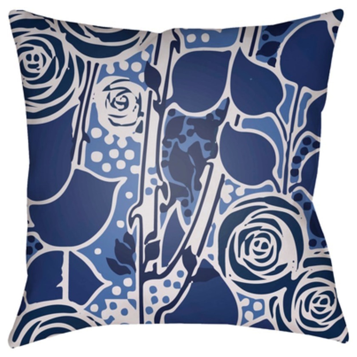 Surya Chinoiserie Floral Pillow