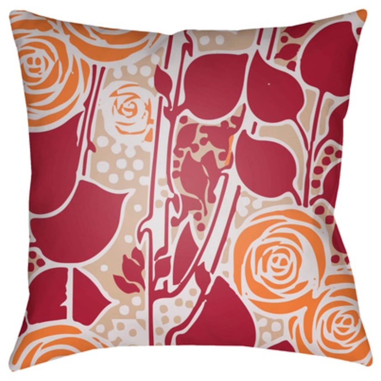 Surya Chinoiserie Floral Pillow