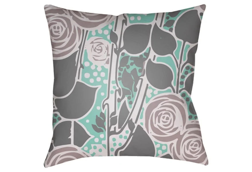 Chinoiserie Floral Pillow by Surya at Sheely's Furniture & Appliance