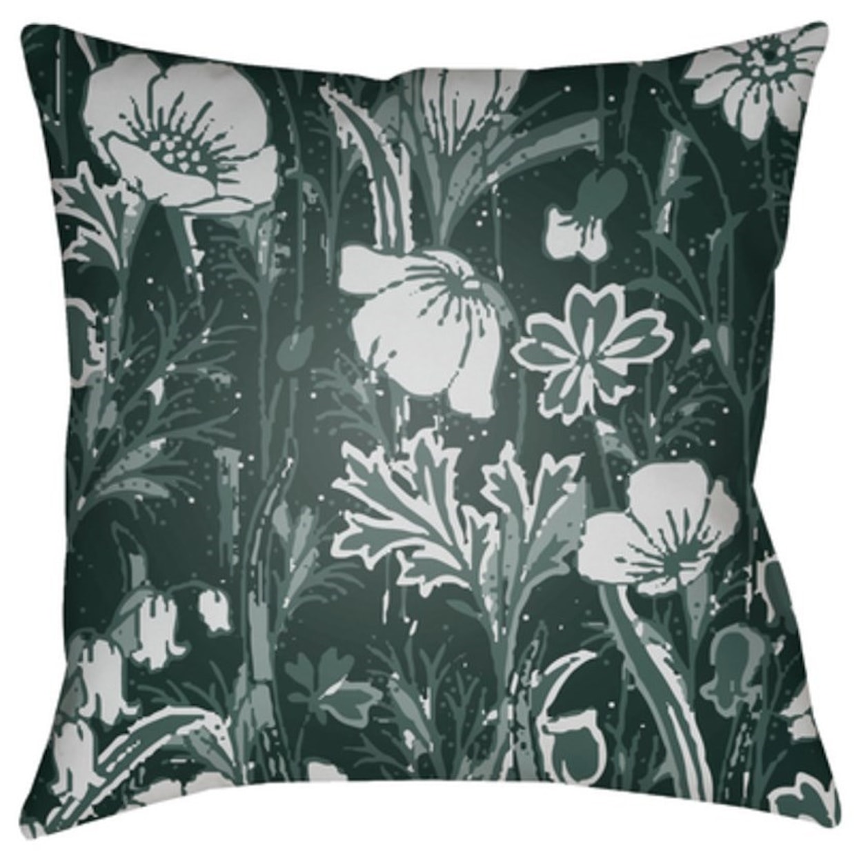 Surya Chinoiserie Floral Pillow