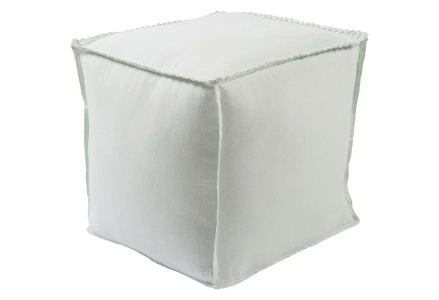 Evelyn 18 x 18 x 18 Cube Pouf by Surya at Wayside Furniture & Mattress