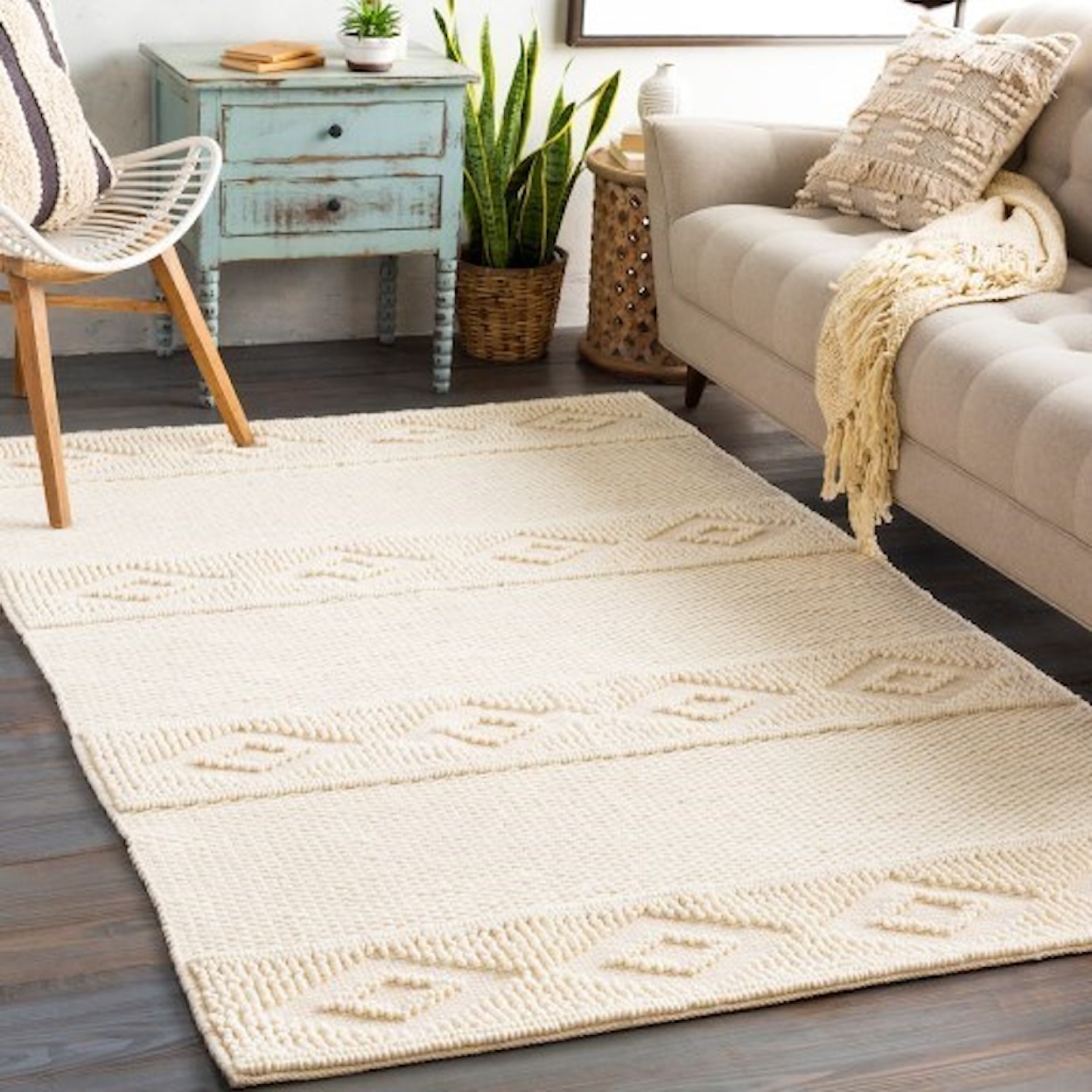 Surya Farmhouse Neutrals 2'6" x 8' Rug