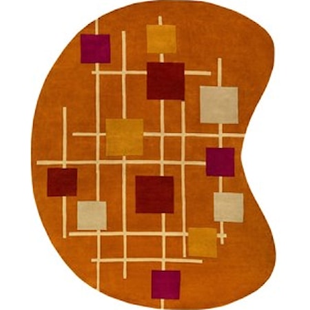 8&apos; x 10&apos; Kidney Rug