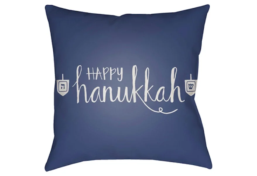Happy Hannukah Pillow by Surya at Lagniappe Home Store