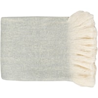 Light Gray and Khaki Throw Blanket