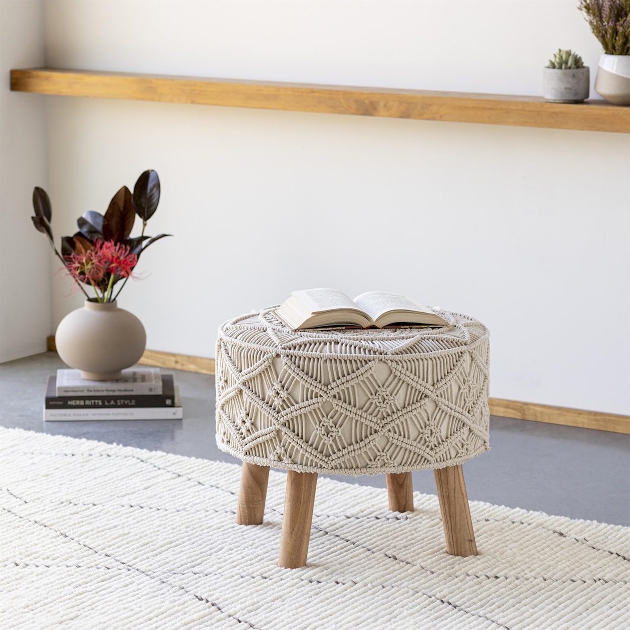 Surya Mandala Accent Stool