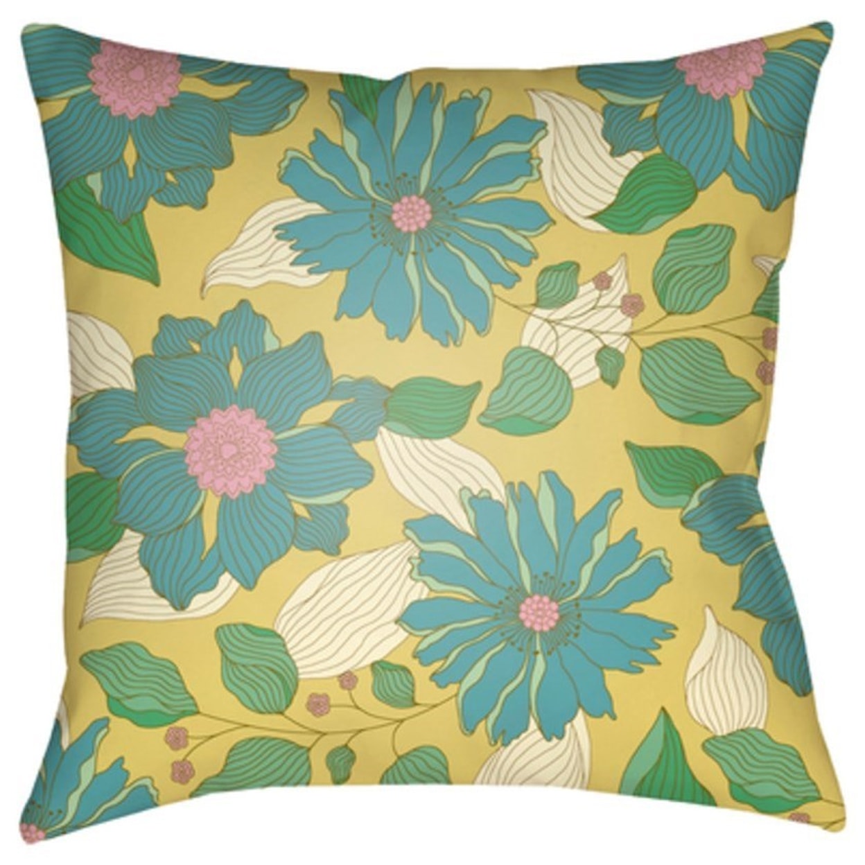 Surya Moody Floral Pillow