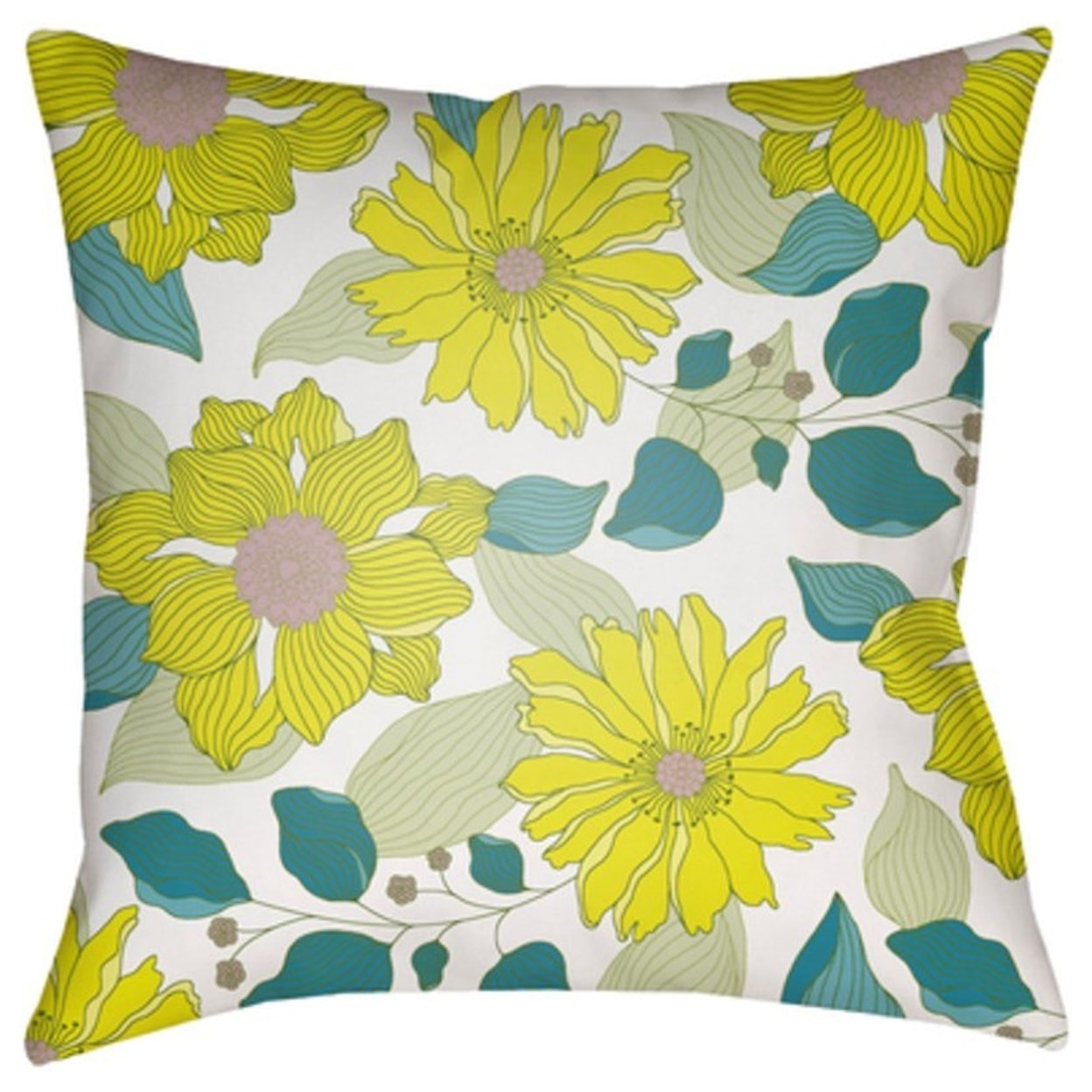 Surya Moody Floral Pillow