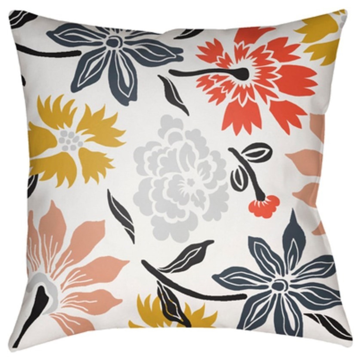 Surya Moody Floral Pillow