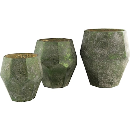 Dark Green Vase Set
