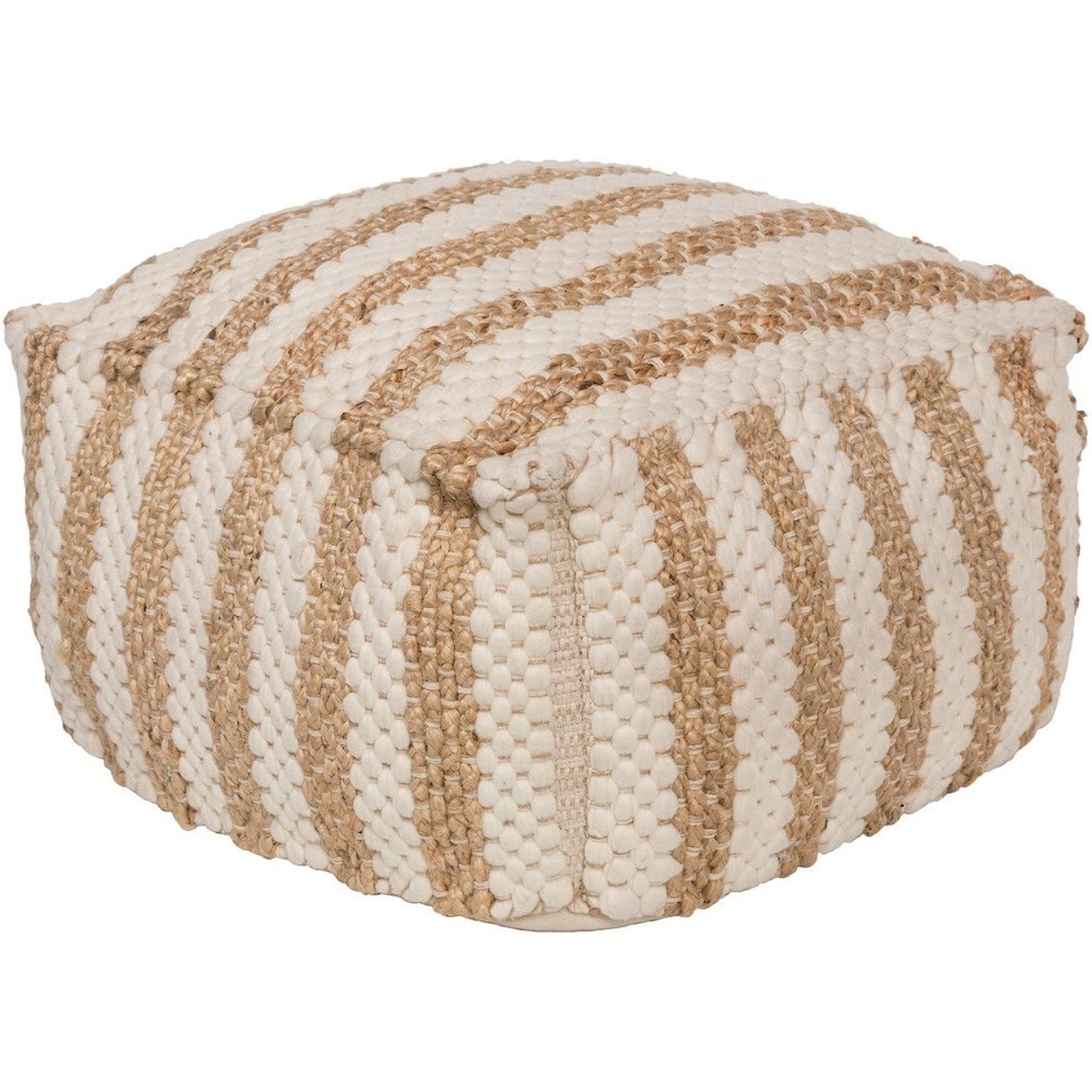 Surya Oak Cove 20 x 20 x 12 Cube Pouf