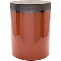 Burnt Orange Ceramic Garden Stool